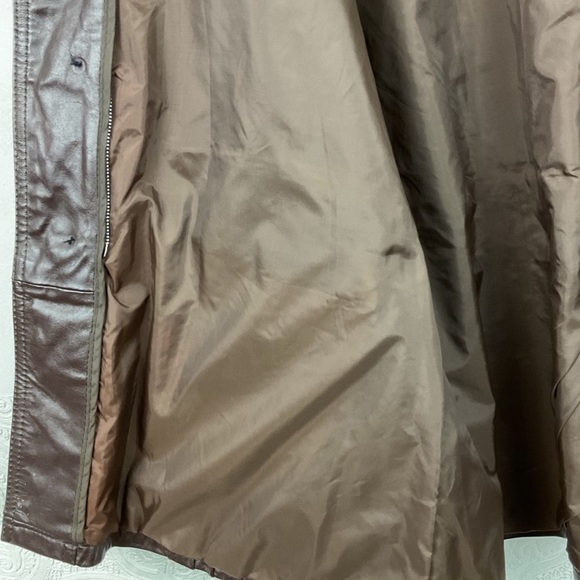 Vintage 70s cowhide leather jacket men’s 44R Montgomery Ward unisex fit - Picture 8 of 13